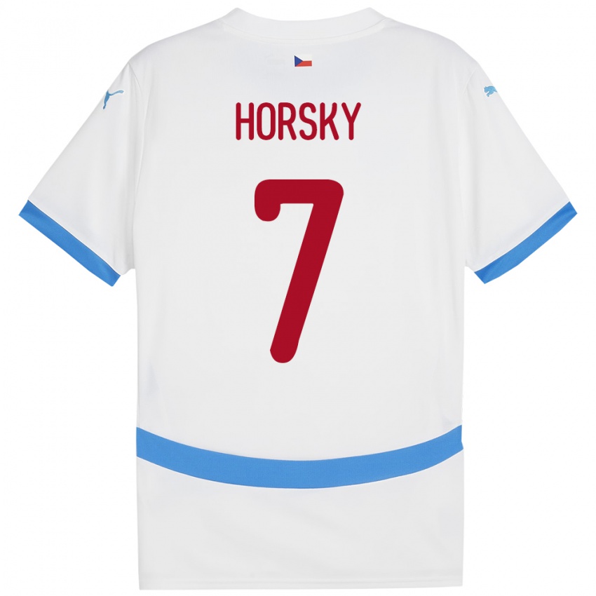 Kinderen Tsjechië Filip Horsky #7 Wit Uitshirt Uittenue 24-26 T-Shirt