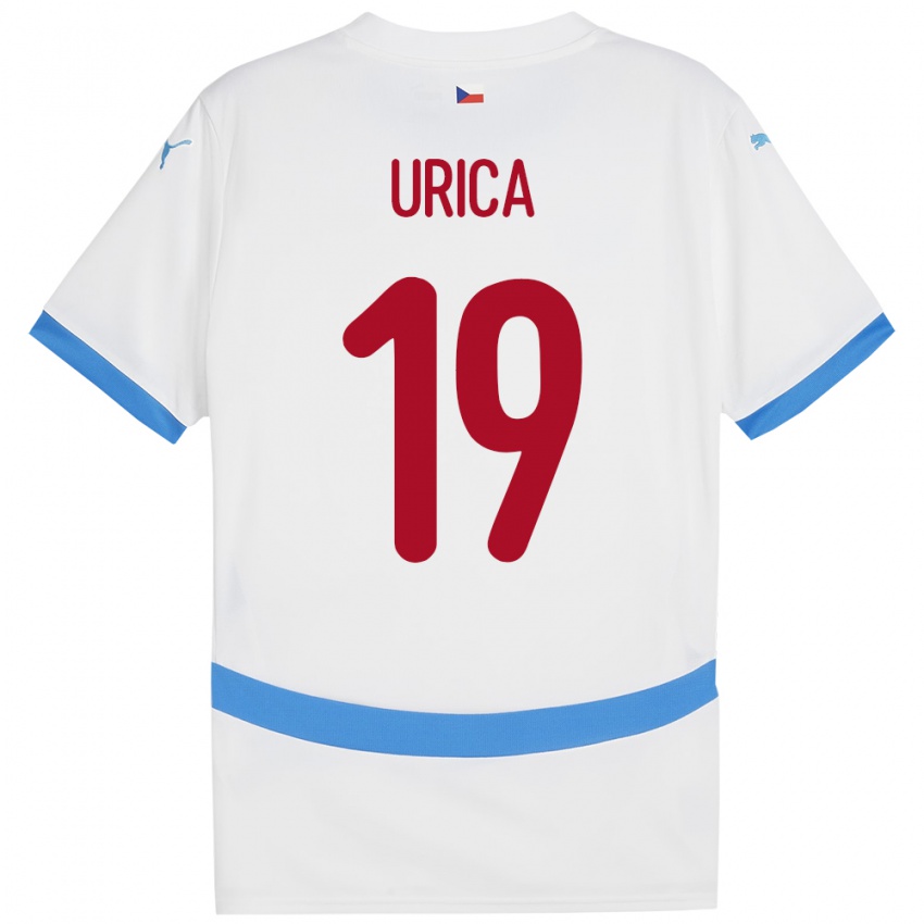 Kinderen Tsjechië Filip Urica #19 Wit Uitshirt Uittenue 24-26 T-Shirt