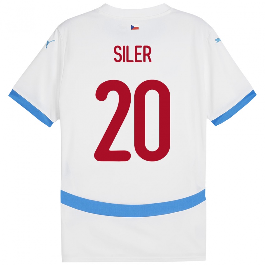 Kinderen Tsjechië Radek Siler #20 Wit Uitshirt Uittenue 24-26 T-Shirt