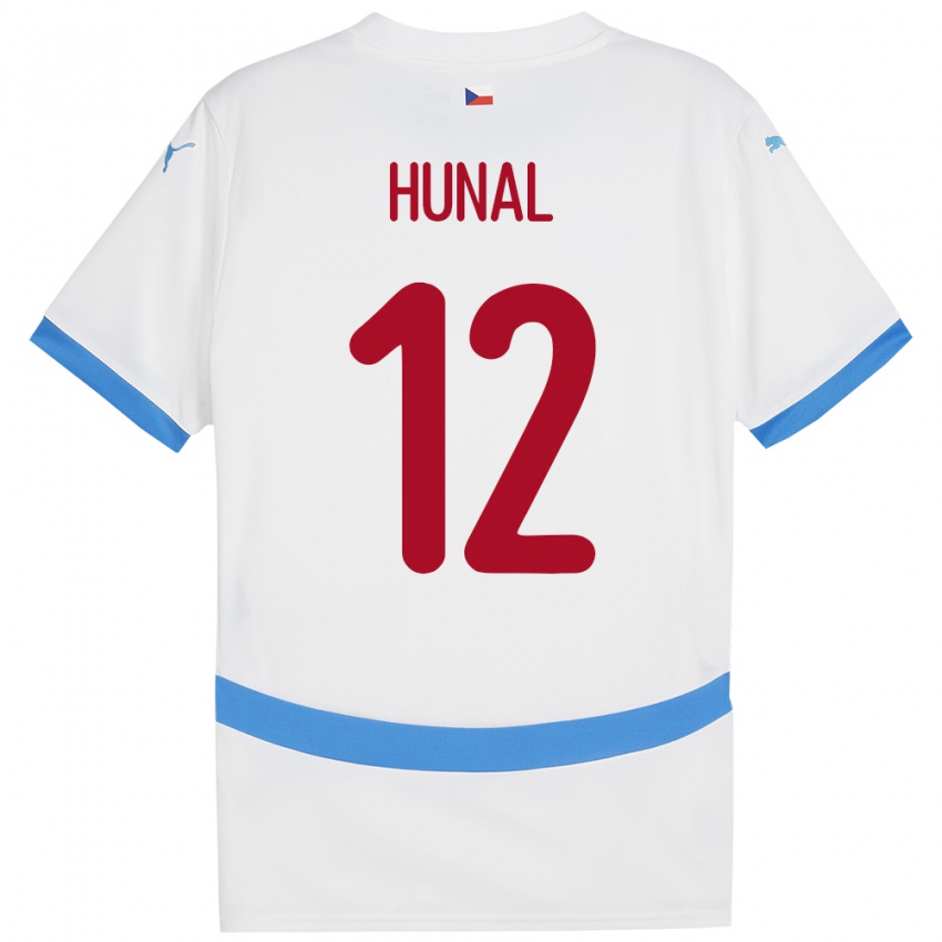 Kinderen Tsjechië Eric Hunal #12 Wit Uitshirt Uittenue 24-26 T-Shirt