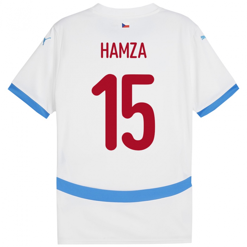 Kinderen Tsjechië Jiri Hamza #15 Wit Uitshirt Uittenue 24-26 T-Shirt