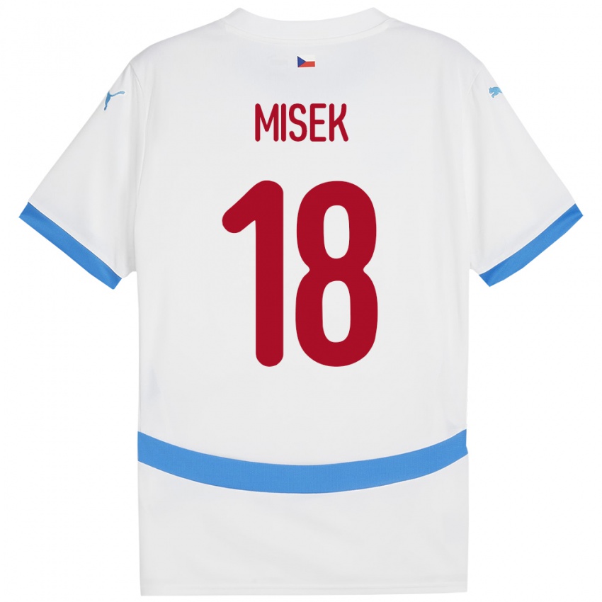 Kinderen Tsjechië Stepan Misek #18 Wit Uitshirt Uittenue 24-26 T-Shirt