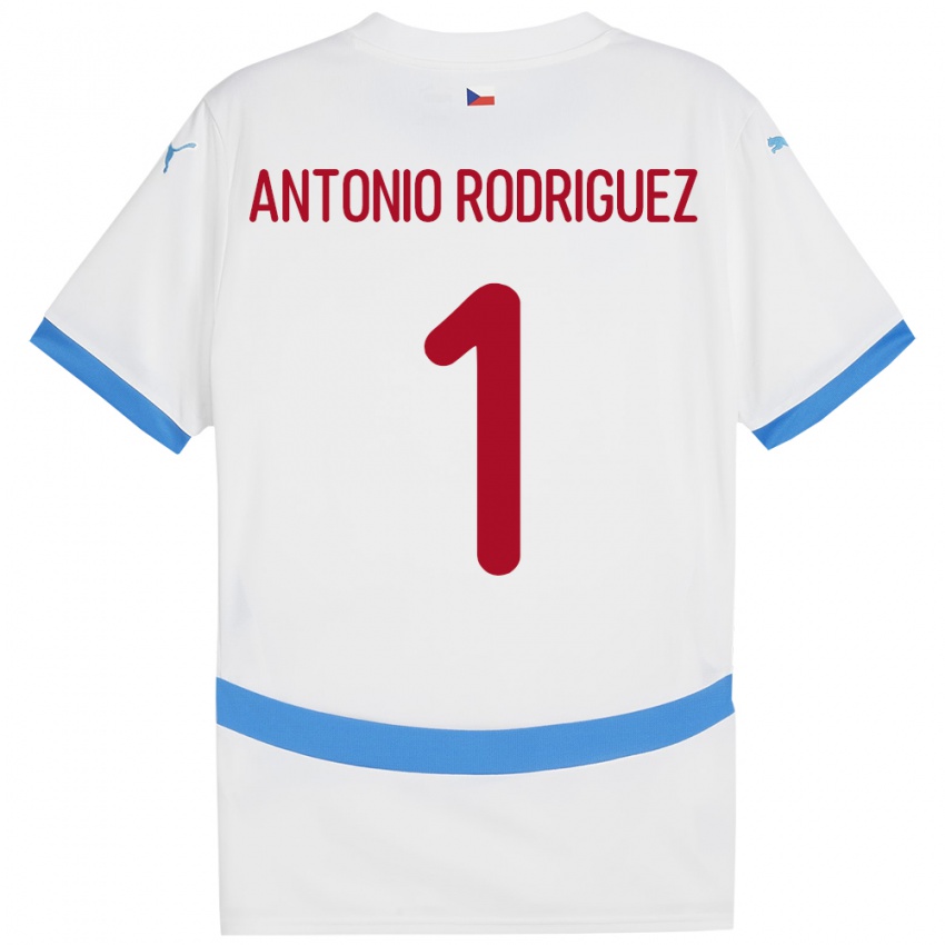 Kinderen Tsjechië Pedro Antonio Rodriguez #1 Wit Uitshirt Uittenue 24-26 T-Shirt