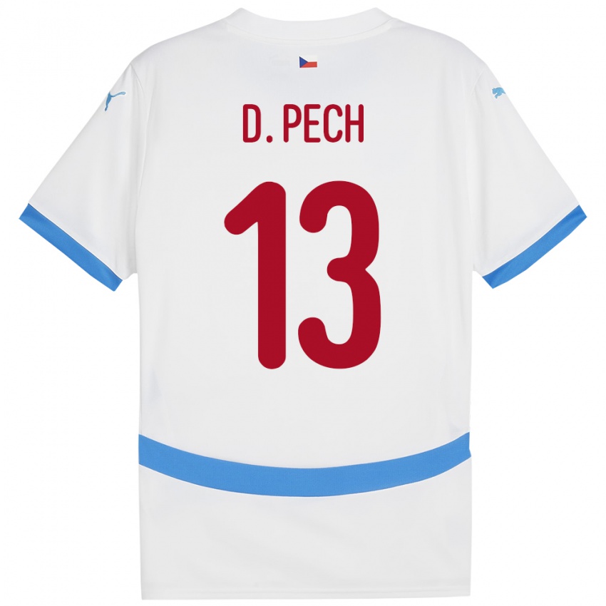 Kinderen Tsjechië Dominik Pech #13 Wit Uitshirt Uittenue 24-26 T-Shirt