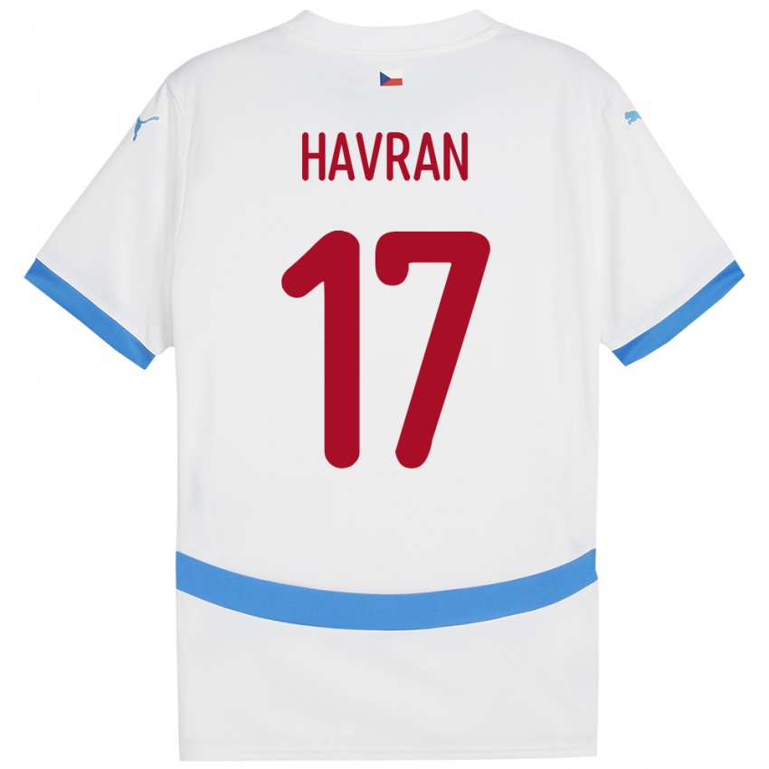 Kinderen Tsjechië Marek Havran #17 Wit Uitshirt Uittenue 24-26 T-Shirt