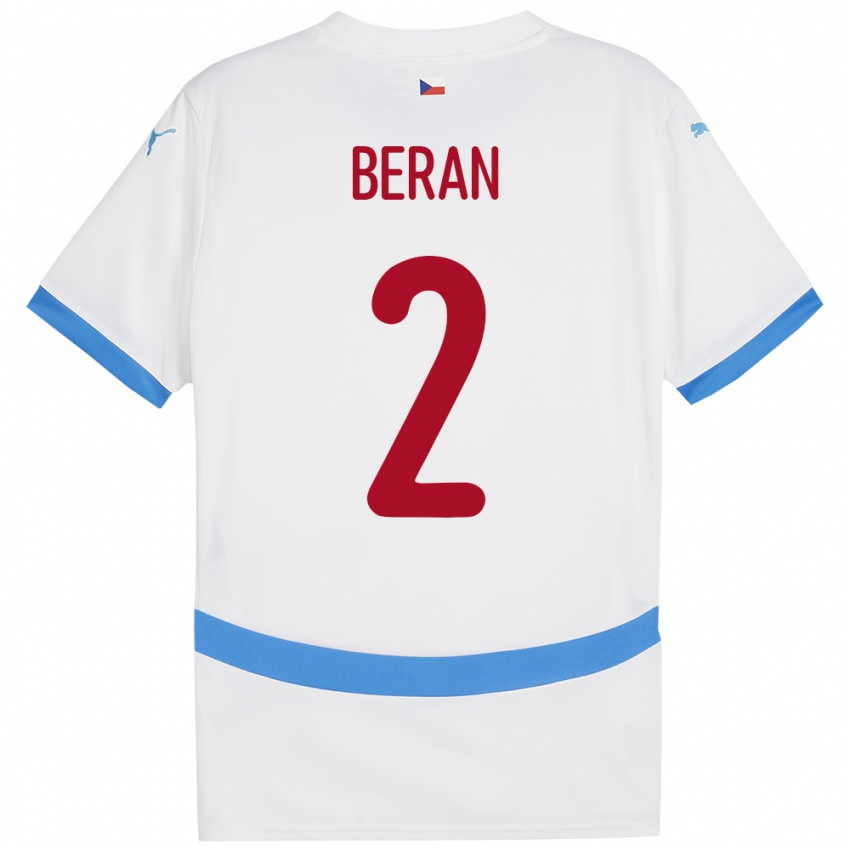 Kinderen Tsjechië Stepan Beran #2 Wit Uitshirt Uittenue 24-26 T-Shirt