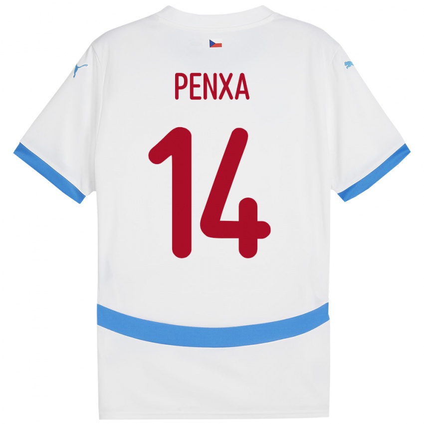 Kinderen Tsjechië Ondrej Penxa #14 Wit Uitshirt Uittenue 24-26 T-Shirt