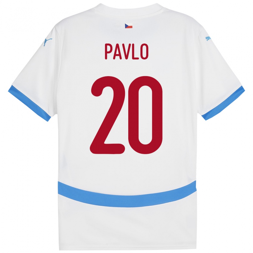 Kinderen Tsjechië Simon Pavlo #20 Wit Uitshirt Uittenue 24-26 T-Shirt