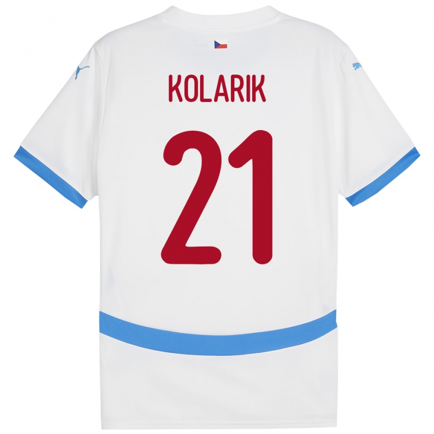 Kinderen Tsjechië Josef Kolarik #21 Wit Uitshirt Uittenue 24-26 T-Shirt