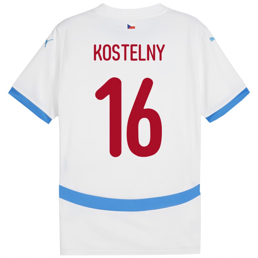 Kinderen Tsjechië Krystof Kostelny #16 Wit Uitshirt Uittenue 24-26 T-Shirt