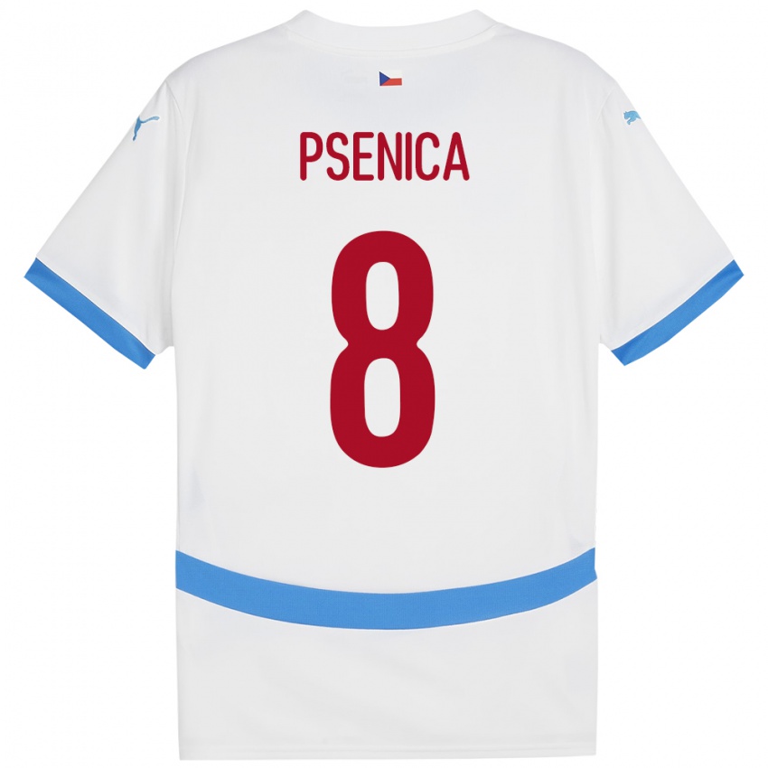 Kinderen Tsjechië Jiri Psenica #8 Wit Uitshirt Uittenue 24-26 T-Shirt