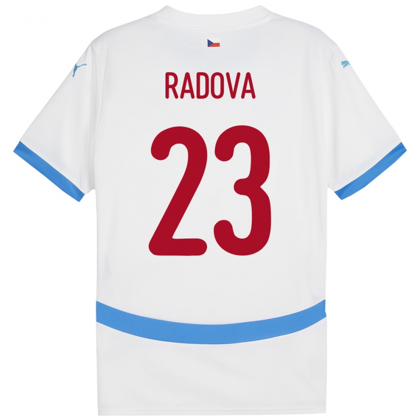 Kinderen Tsjechië Michaela Radová #23 Wit Uitshirt Uittenue 24-26 T-Shirt