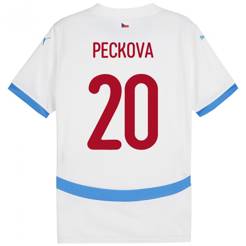 Kinderen Tsjechië Alena Pěčková #20 Wit Uitshirt Uittenue 24-26 T-Shirt