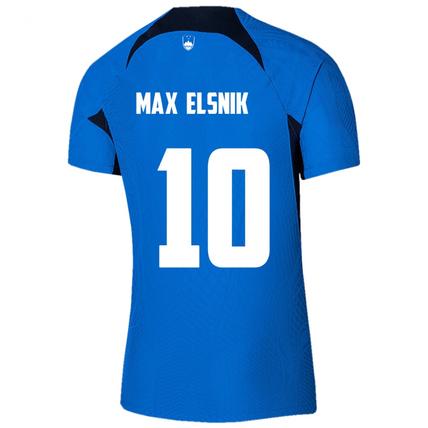 Kinderen Slovenië Timi Max Elsnik #10 Blauw Uitshirt Uittenue 24-26 T-Shirt