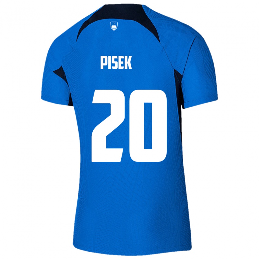 Kinderen Slovenië Jost Pisek #20 Blauw Uitshirt Uittenue 24-26 T-Shirt