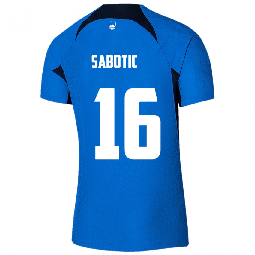 Kinderen Slovenië Tais Sabotic #16 Blauw Uitshirt Uittenue 24-26 T-Shirt