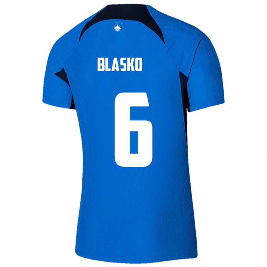 Kinderen Slovenië Svit Blasko #6 Blauw Uitshirt Uittenue 24-26 T-Shirt