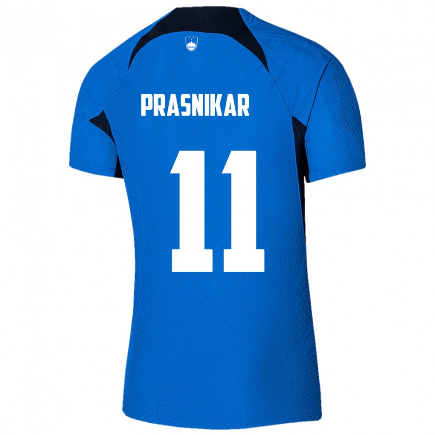 Kinderen Slovenië Lara Prašnikar #11 Blauw Uitshirt Uittenue 24-26 T-Shirt