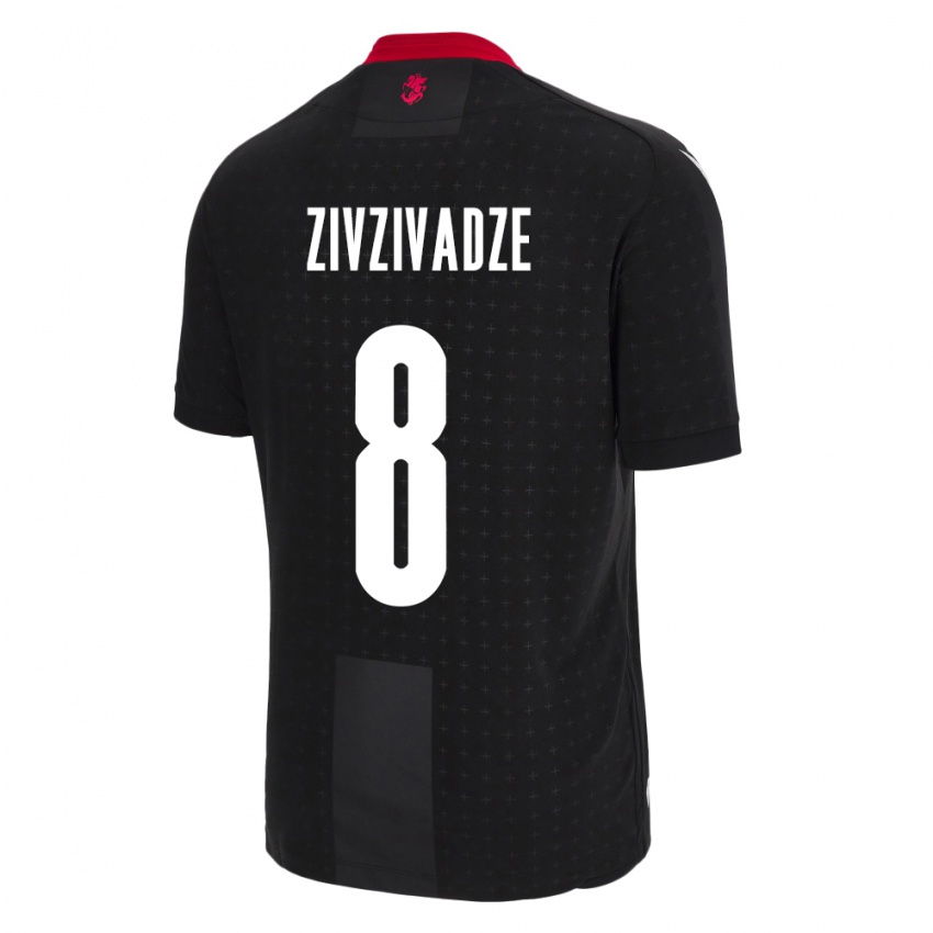 Kinderen Georgia Budu Zivzivadze #8 Zwart Uitshirt Uittenue 24-26 T-Shirt