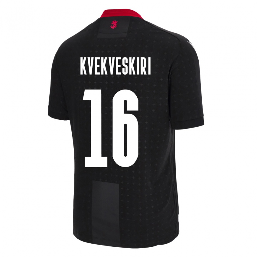 Kinderen Georgia Nika Kvekveskiri #16 Zwart Uitshirt Uittenue 24-26 T-Shirt