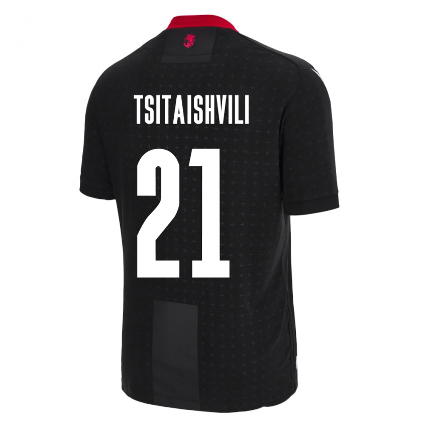 Kinderen Georgia Georgiy Tsitaishvili #21 Zwart Uitshirt Uittenue 24-26 T-Shirt