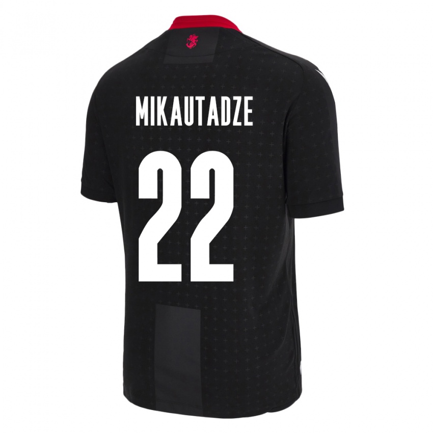 Kinderen Georgia Georges Mikautadze #22 Zwart Uitshirt Uittenue 24-26 T-Shirt