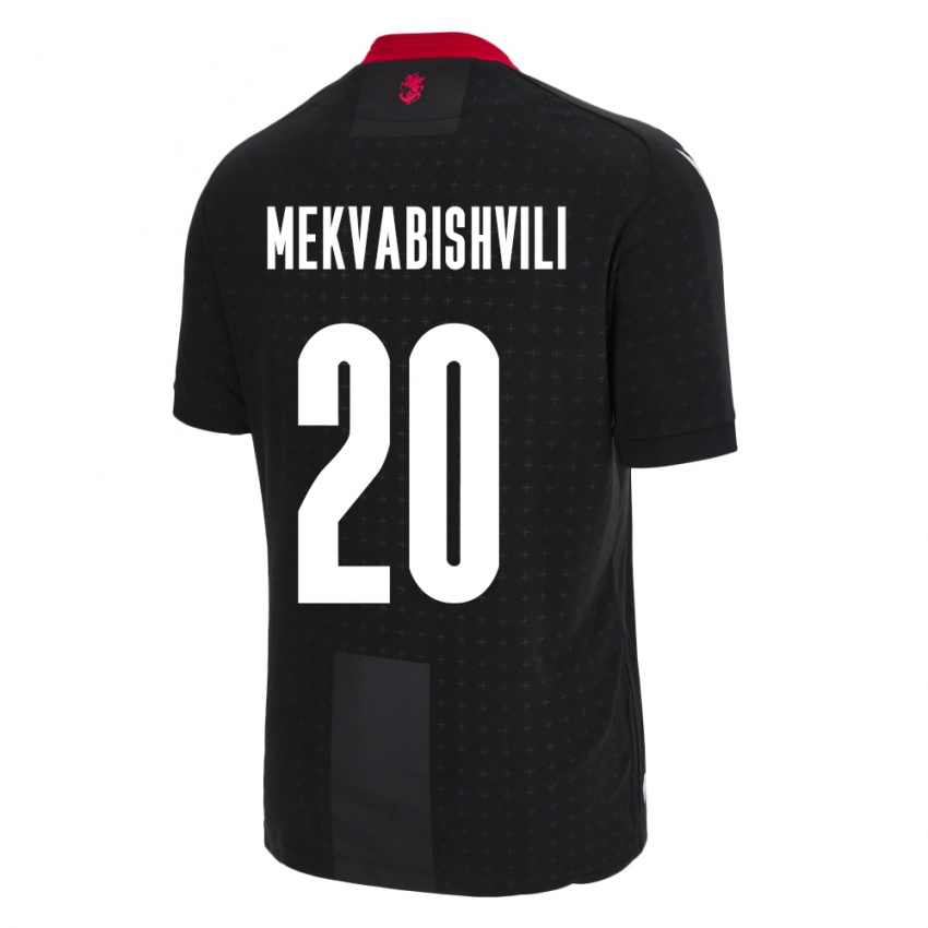 Kinderen Georgia Anzor Mekvabishvili #20 Zwart Uitshirt Uittenue 24-26 T-Shirt