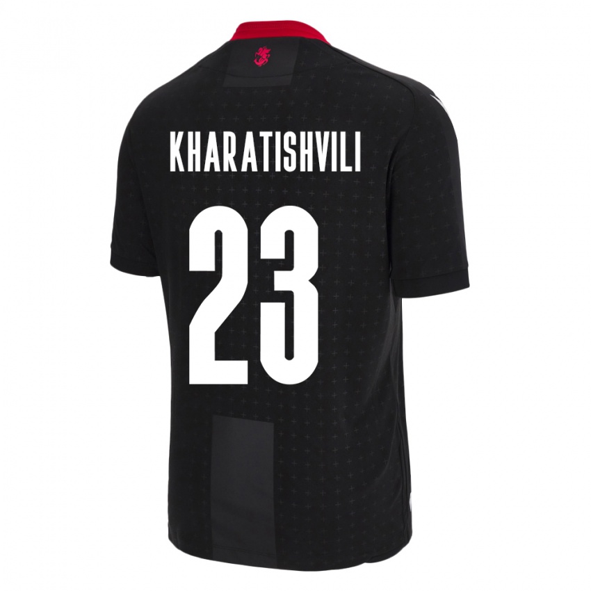 Kinderen Georgia Luka Kharatishvili #23 Zwart Uitshirt Uittenue 24-26 T-Shirt