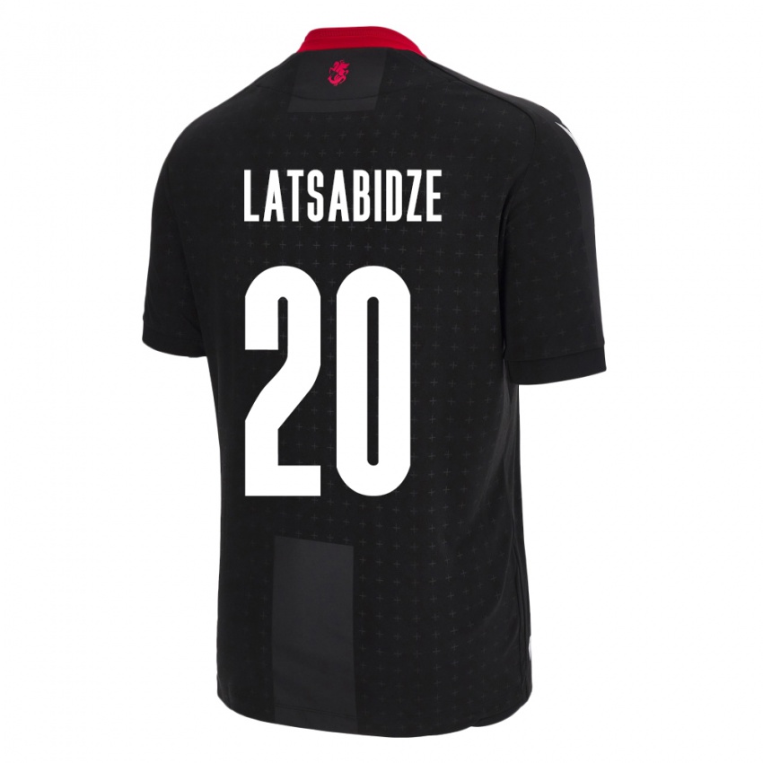 Kinderen Georgia Luka Latsabidze #20 Zwart Uitshirt Uittenue 24-26 T-Shirt