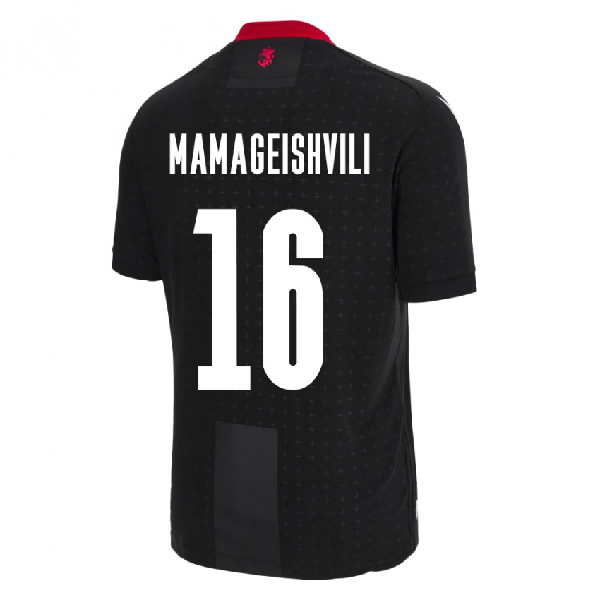 Kinderen Georgia Gizo Mamageishvili #16 Zwart Uitshirt Uittenue 24-26 T-Shirt