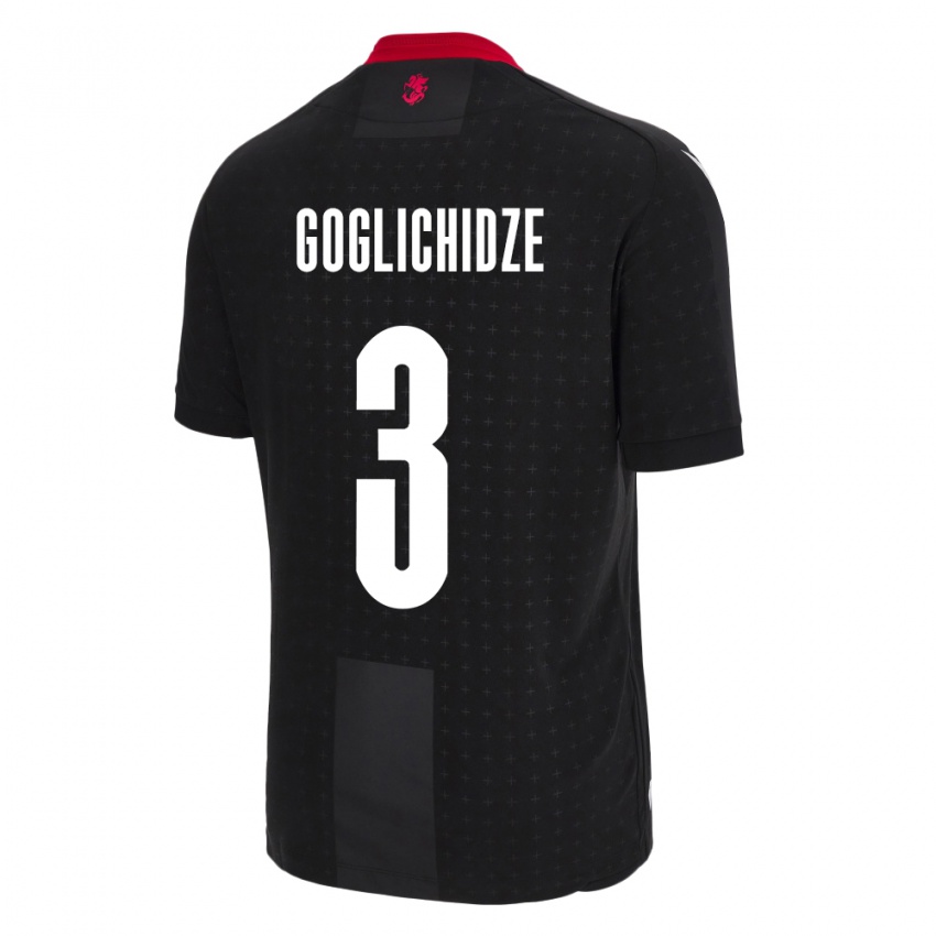 Kinderen Georgia Saba Goglichidze #3 Zwart Uitshirt Uittenue 24-26 T-Shirt