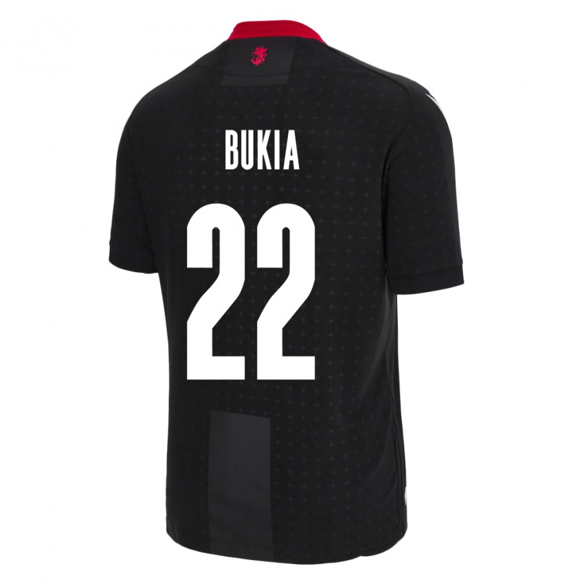 Kinderen Georgia Davit Bukia #22 Zwart Uitshirt Uittenue 24-26 T-Shirt