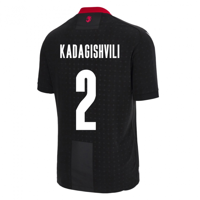 Kinderen Georgia Gvantsa Kadagishvili #2 Zwart Uitshirt Uittenue 24-26 T-Shirt