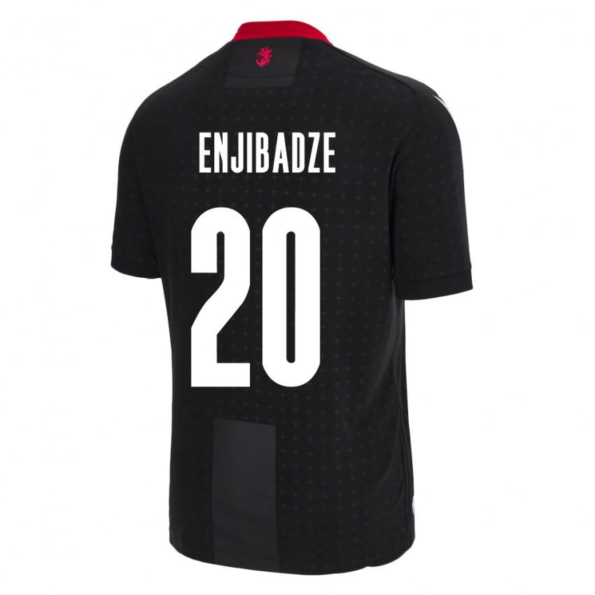 Kinderen Georgia Elene Enjibadze #20 Zwart Uitshirt Uittenue 24-26 T-Shirt