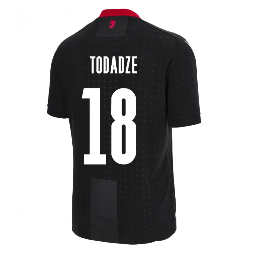 Kinderen Georgia Teona Todadze #18 Zwart Uitshirt Uittenue 24-26 T-Shirt