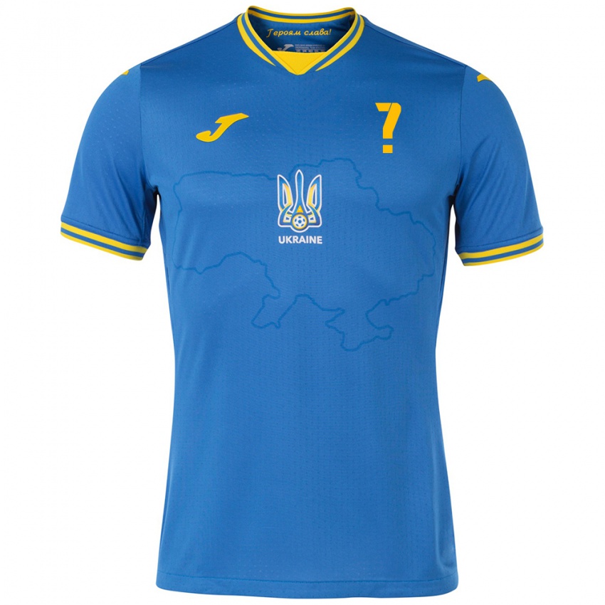 Kinderen Oekraïne Iryna Maiborodina #0 Blauw Uitshirt Uittenue 24-26 T-Shirt