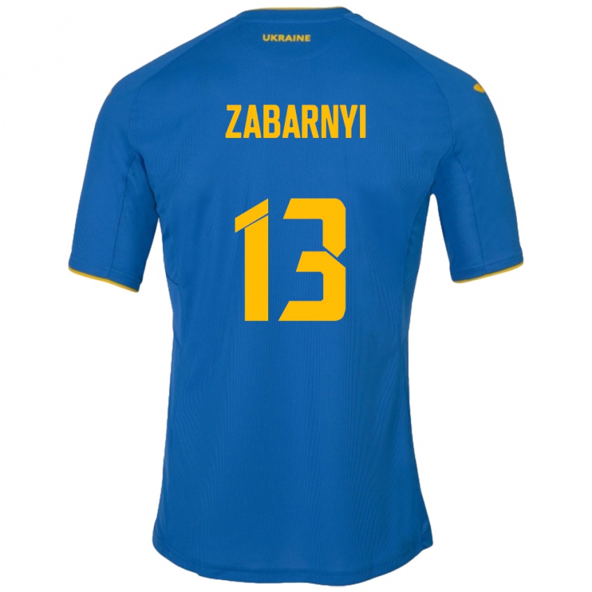 Kinderen Oekraïne Ilya Zabarnyi #13 Blauw Uitshirt Uittenue 24-26 T-Shirt