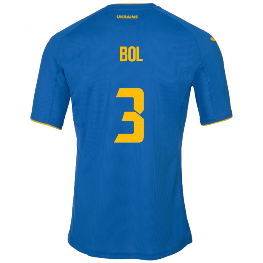 Kinderen Oekraïne Anton Bol #3 Blauw Uitshirt Uittenue 24-26 T-Shirt