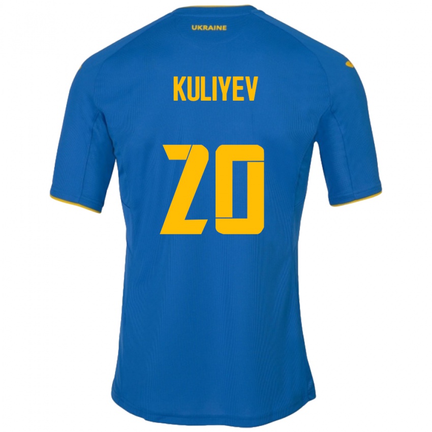 Kinderen Oekraïne Eldar Kuliyev #20 Blauw Uitshirt Uittenue 24-26 T-Shirt