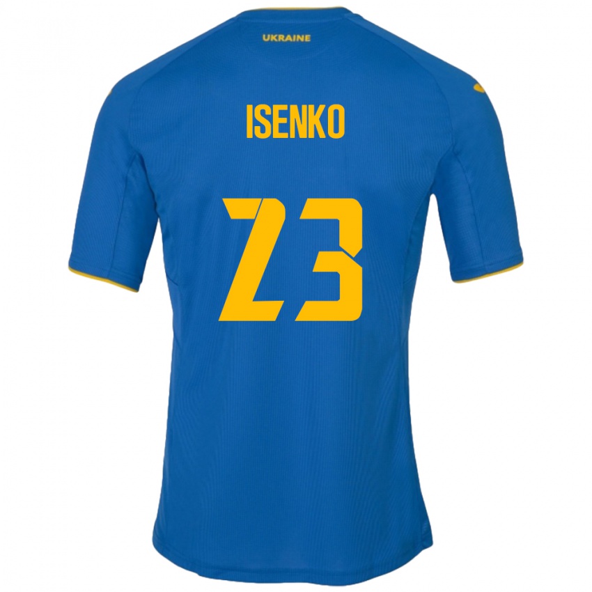 Kinderen Oekraïne Pavlo Isenko #23 Blauw Uitshirt Uittenue 24-26 T-Shirt