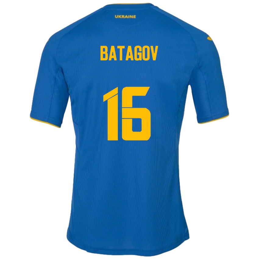 Kinderen Oekraïne Arseniy Batagov #16 Blauw Uitshirt Uittenue 24-26 T-Shirt