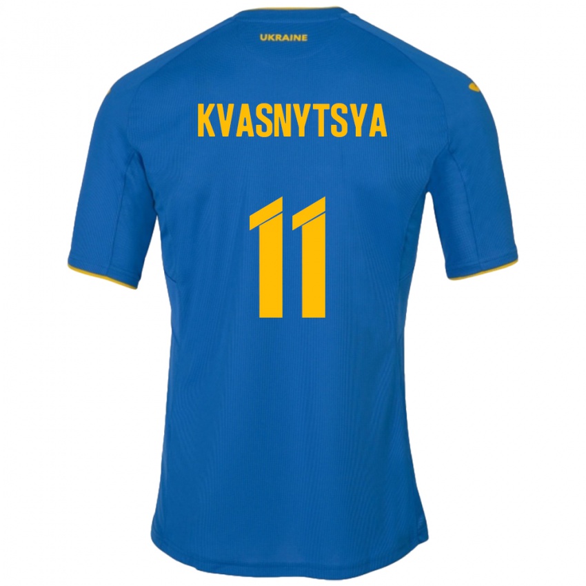 Kinderen Oekraïne Ilya Kvasnytsya #11 Blauw Uitshirt Uittenue 24-26 T-Shirt