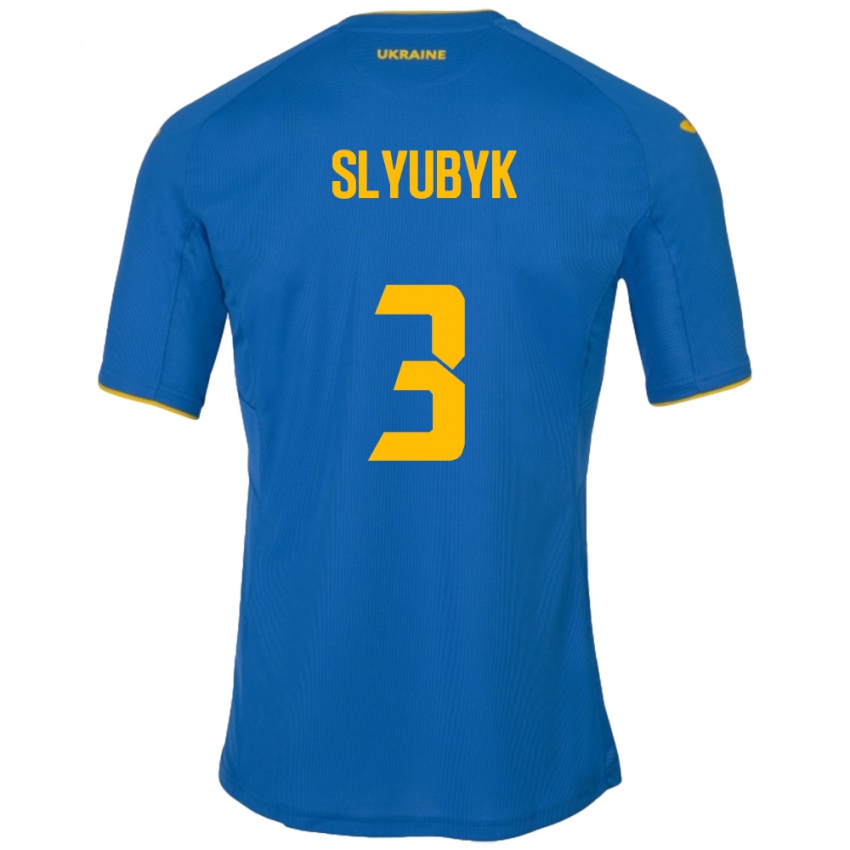 Kinderen Oekraïne Bogdan Slyubyk #3 Blauw Uitshirt Uittenue 24-26 T-Shirt