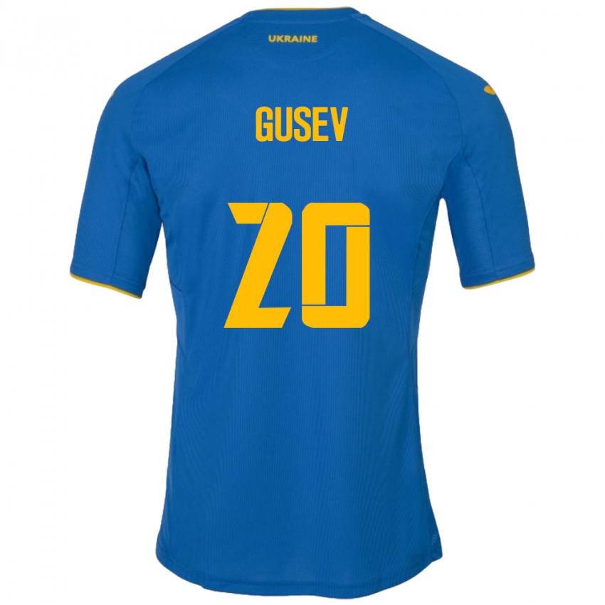 Kinderen Oekraïne Oleksiy Gusev #20 Blauw Uitshirt Uittenue 24-26 T-Shirt