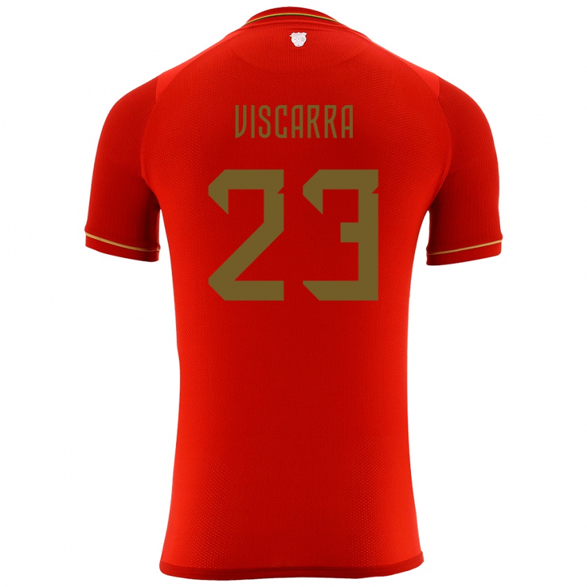 Kinderen Bolivia Guillermo Viscarra #23 Rood Uitshirt Uittenue 24-26 T-Shirt