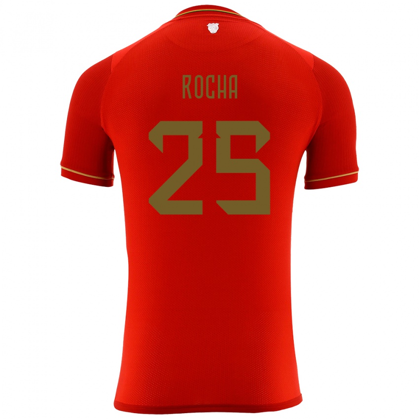 Kinderen Bolivia Yomar Rocha #25 Rood Uitshirt Uittenue 24-26 T-Shirt