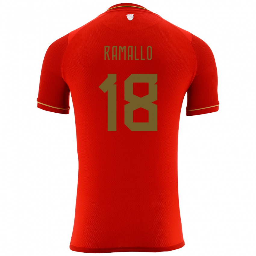 Kinderen Bolivia Rodrigo Ramallo #18 Rood Uitshirt Uittenue 24-26 T-Shirt