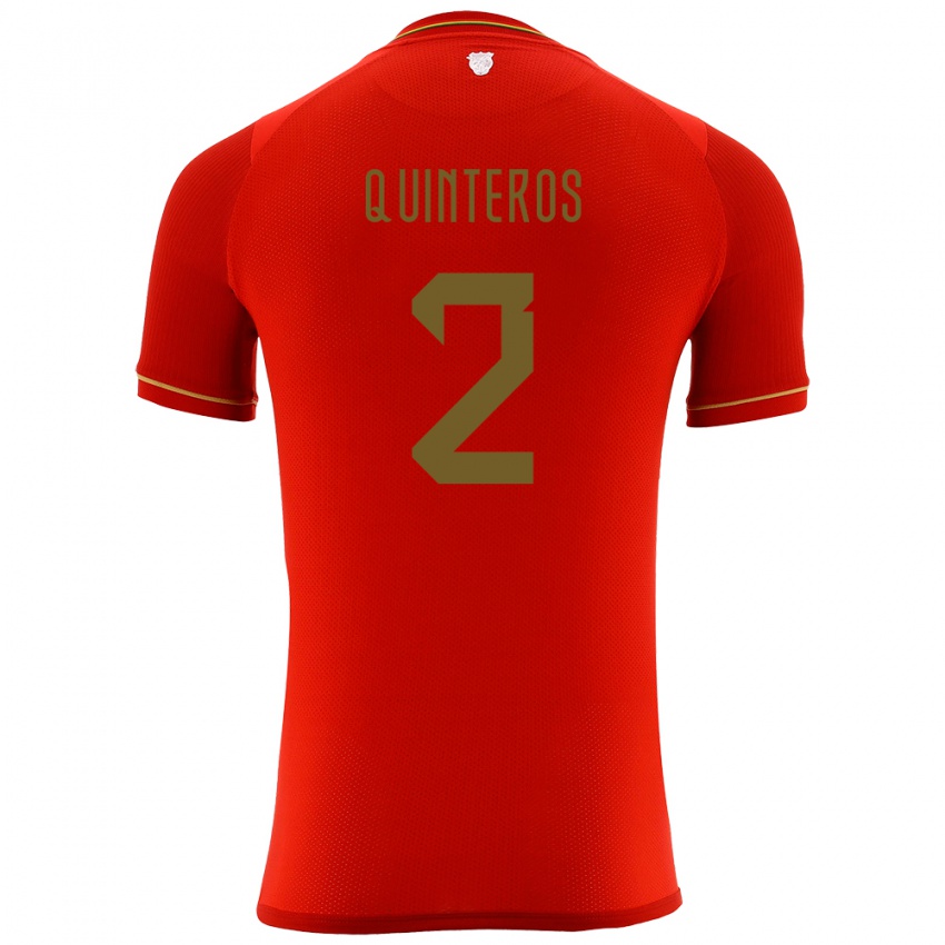 Kinderen Bolivia Jairo Quinteros #2 Rood Uitshirt Uittenue 24-26 T-Shirt