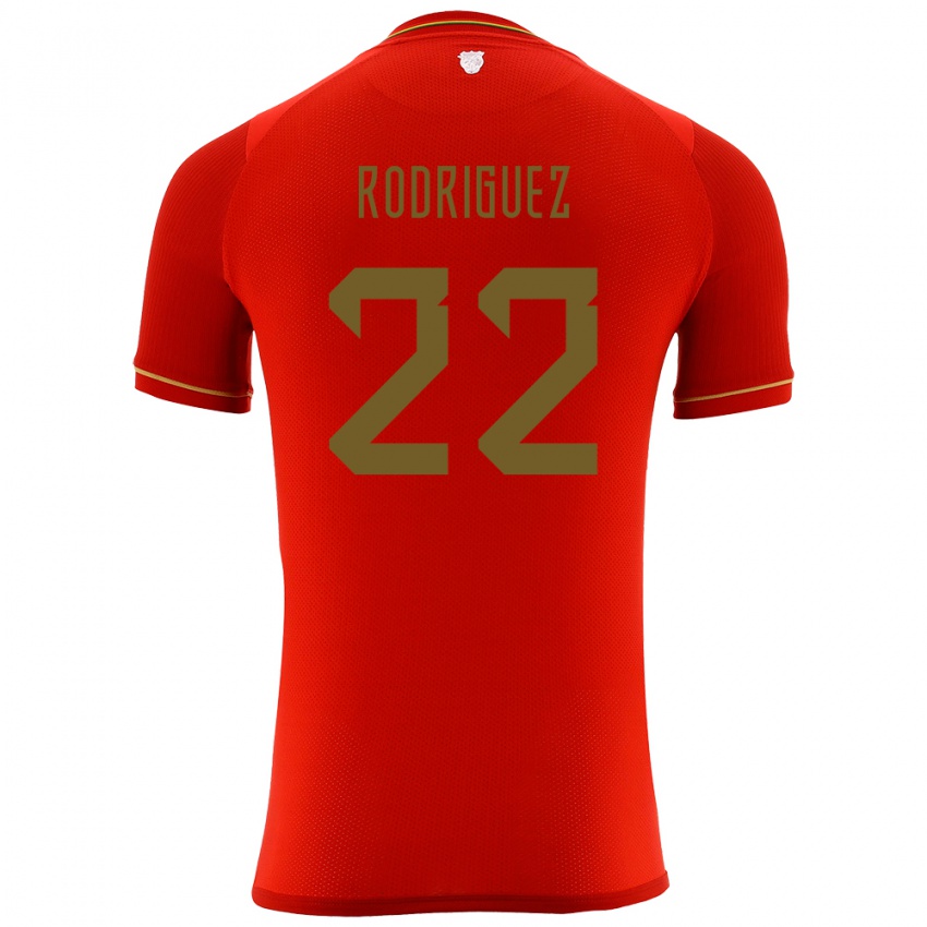 Kinderen Bolivia Carlitos Rodriguez #22 Rood Uitshirt Uittenue 24-26 T-Shirt