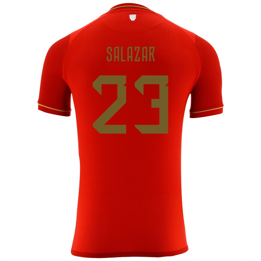 Kinderen Bolivia Alba Salazar #23 Rood Uitshirt Uittenue 24-26 T-Shirt